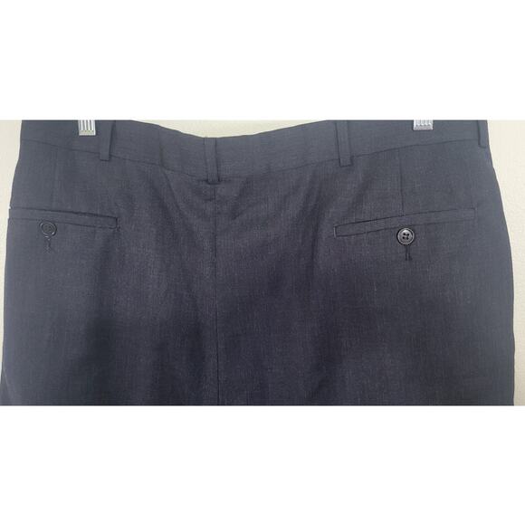 Krizia Dress Pants Mens Size 38x29 Dark Blue Cuffed Pleated Made in Italy Slacks - Picture 7 of 10